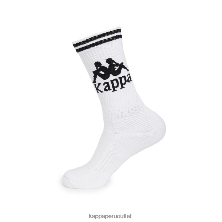 Kappa unisexo calcetines aster auténticos 1 paquete blanco negro 2XPNV6352