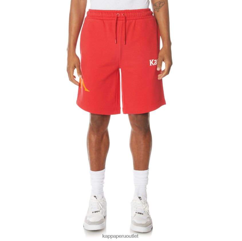 Kappa hombres auténticos pantalones cortos sangone rojo 2XPNV6243