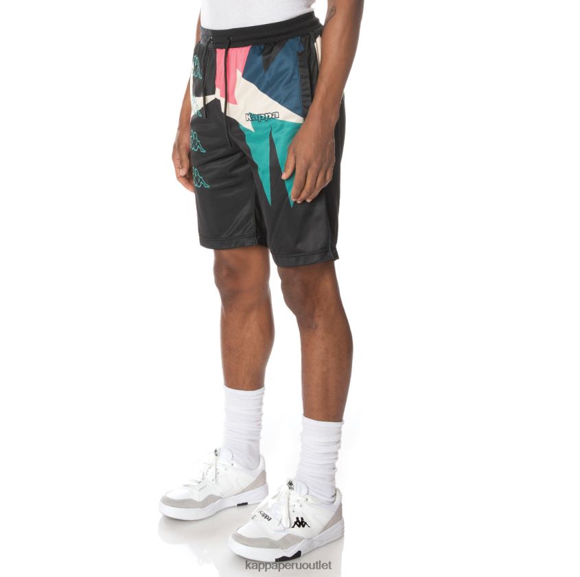 Kappa hombres pantalones cortos con logo negro azabache 2XPNV6255