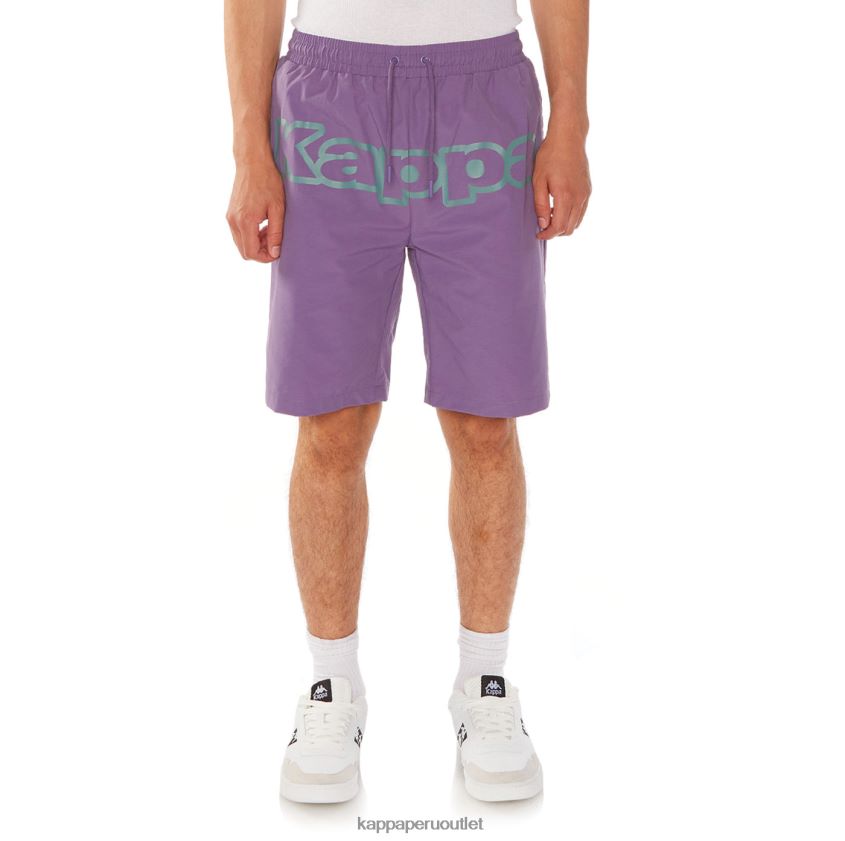 Kappa hombres shorts con logo a escala Violeta 2XPNV6223