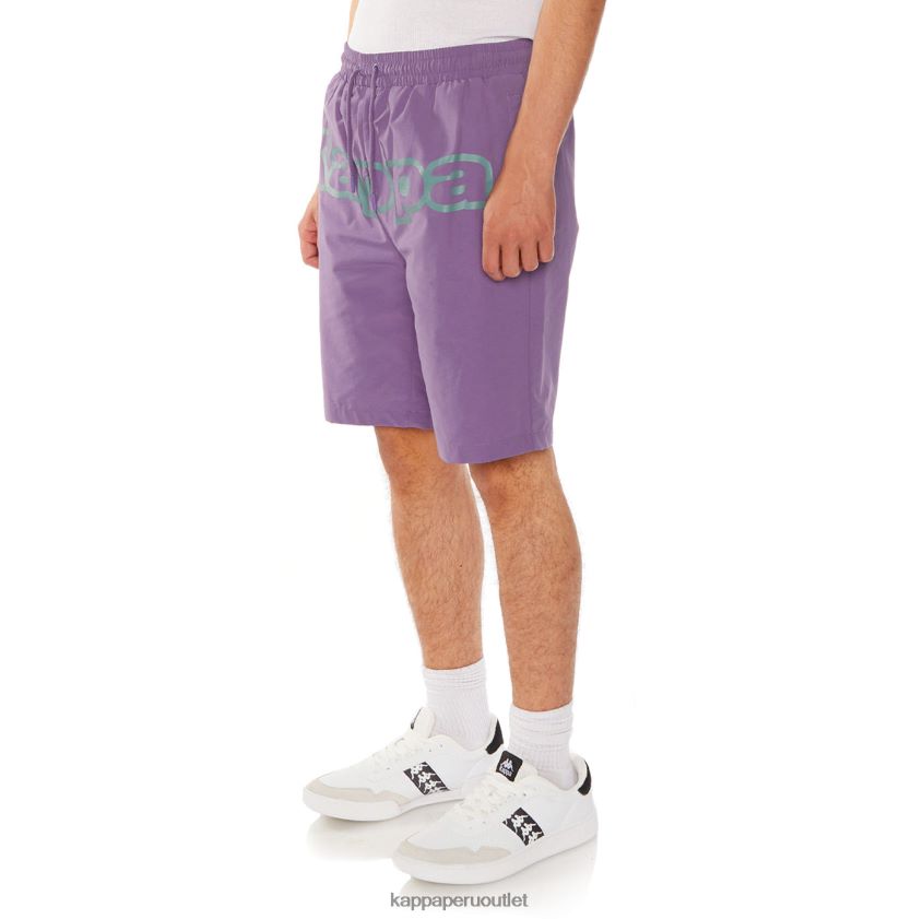 Kappa hombres shorts con logo a escala Violeta 2XPNV6223