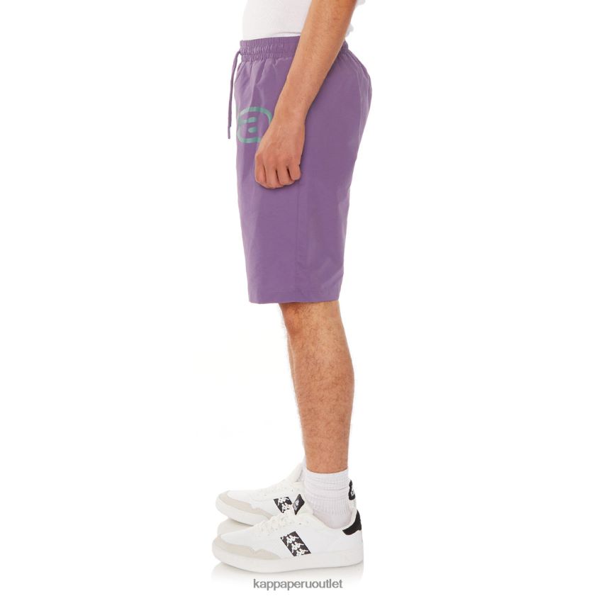 Kappa hombres shorts con logo a escala Violeta 2XPNV6223