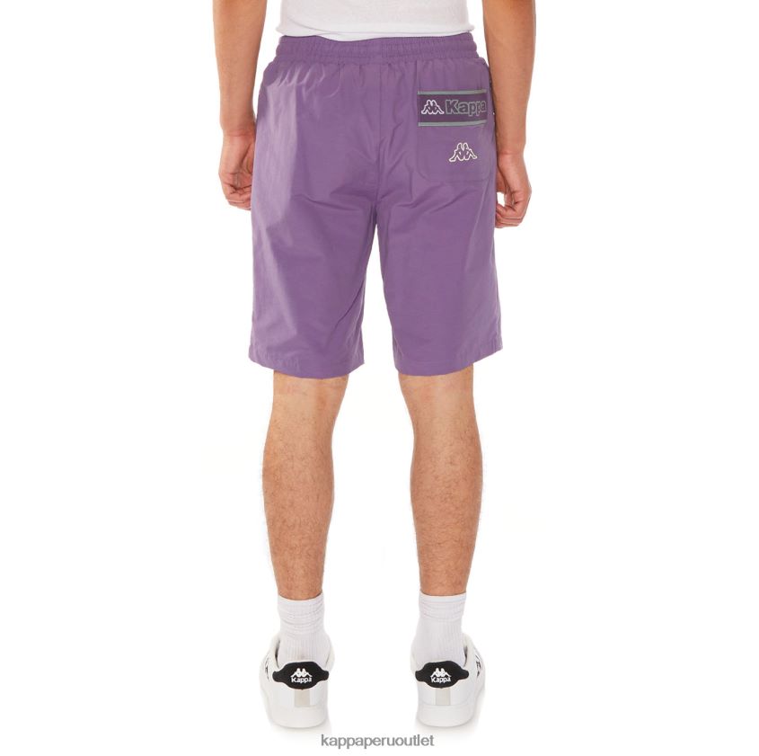 Kappa hombres shorts con logo a escala Violeta 2XPNV6223