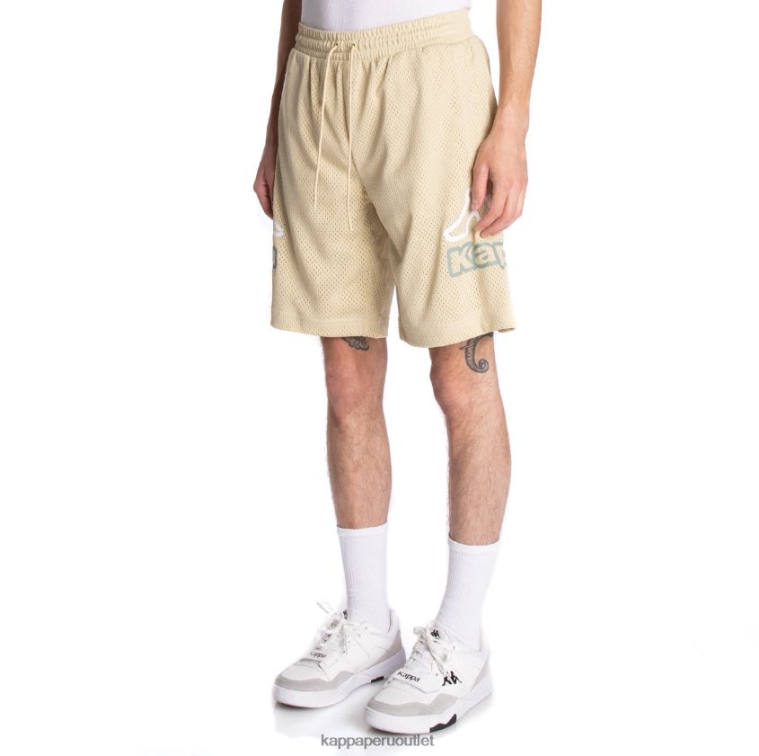Kappa hombres shorts con logo y venado beige 2XPNV6221