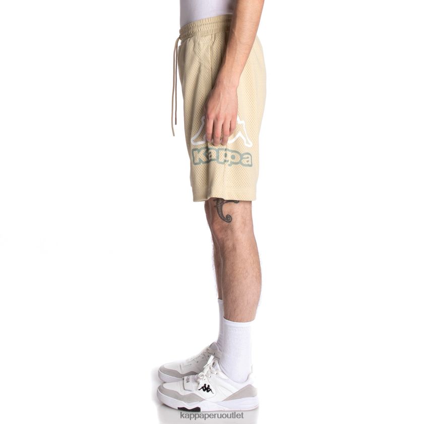 Kappa hombres shorts con logo y venado beige 2XPNV6221