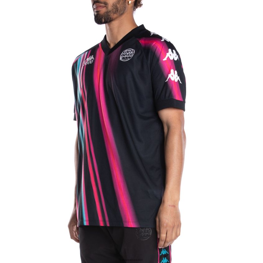 Kappa hombres auténtica camiseta de fútbol de gumball gabz negro rosa 2XPNV6193