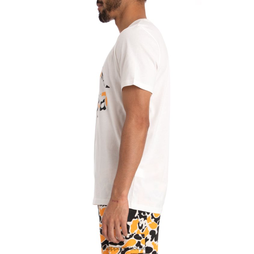 Kappa hombres auténtica camiseta phullo humo negro blanco 2XPNV6177