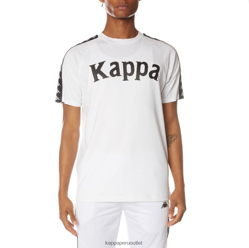 Kappa hombres camiseta 222 banda balima blanco negro blanco 2XPNV6192