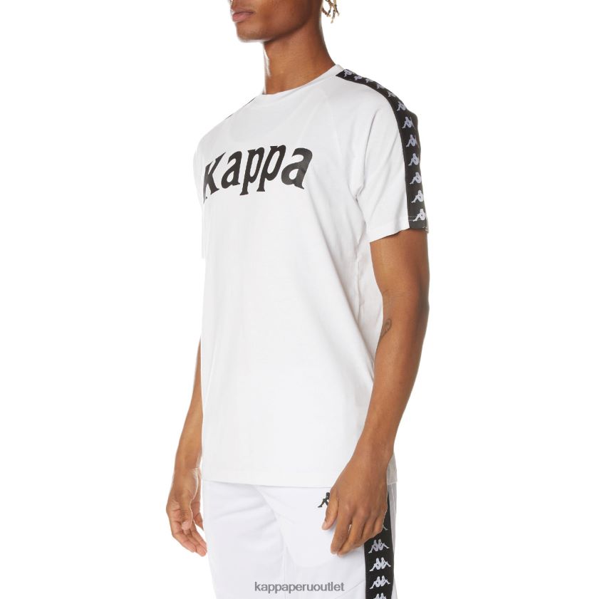 Kappa hombres camiseta 222 banda balima blanco negro blanco 2XPNV6192
