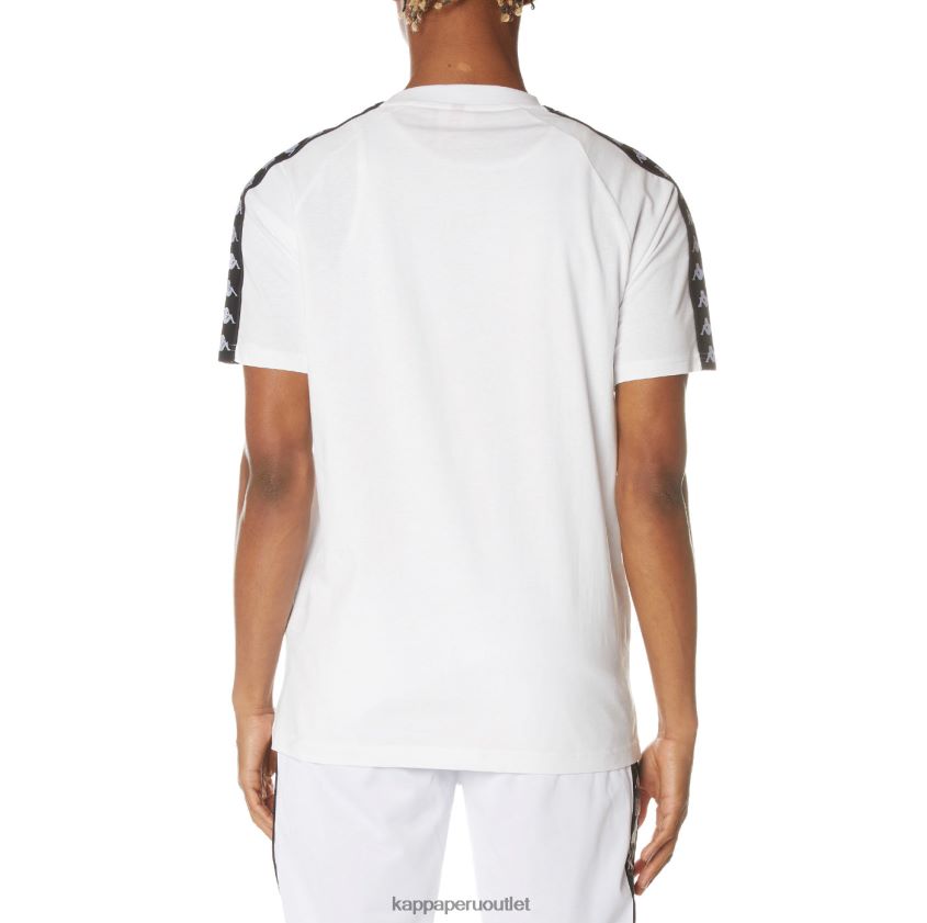 Kappa hombres camiseta 222 banda balima blanco negro blanco 2XPNV6192