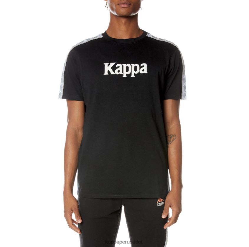 Kappa hombres camiseta 222 banda dabst negro azabache 2XPNV6158