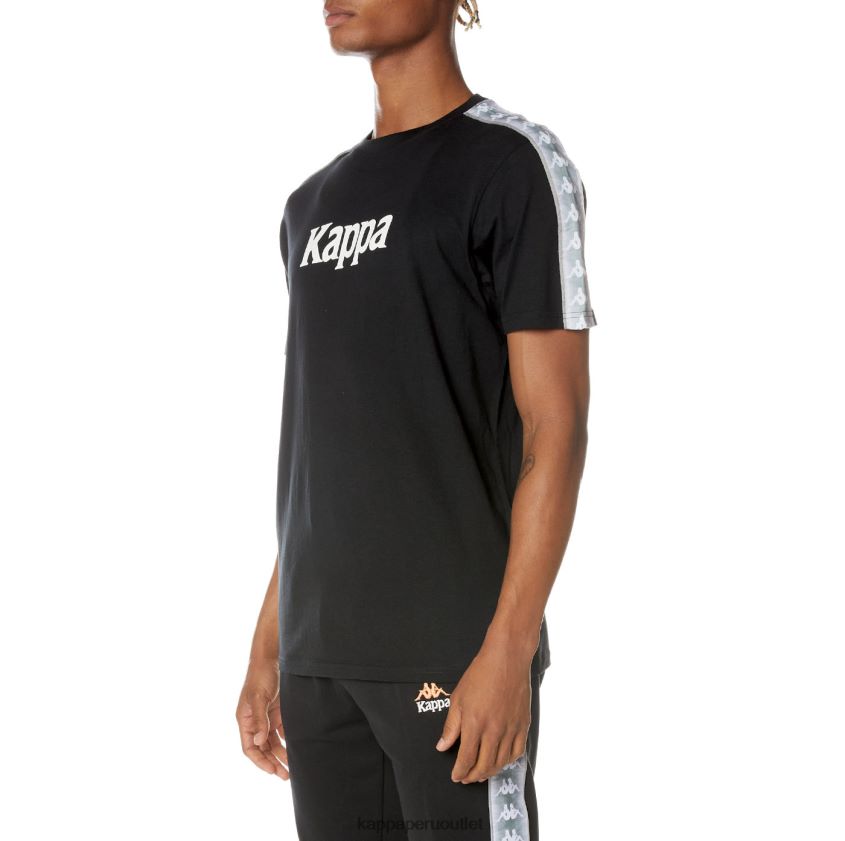 Kappa hombres camiseta 222 banda dabst negro azabache 2XPNV6158