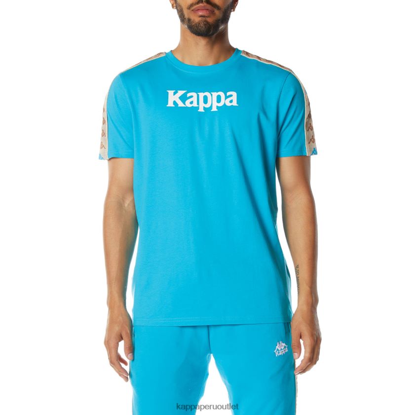 Kappa hombres camiseta 222 banda deto 2 aguamarina oscura 2XPNV6176