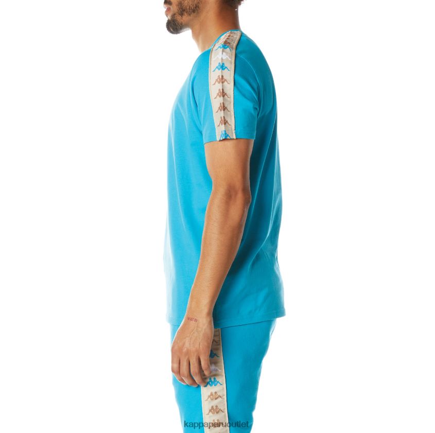 Kappa hombres camiseta 222 banda deto 2 aguamarina oscura 2XPNV6176