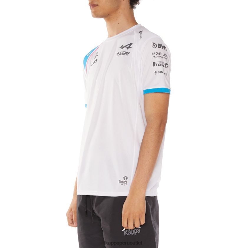 Kappa hombres camiseta abolim alpina f1 blanco azul 2XPNV6208