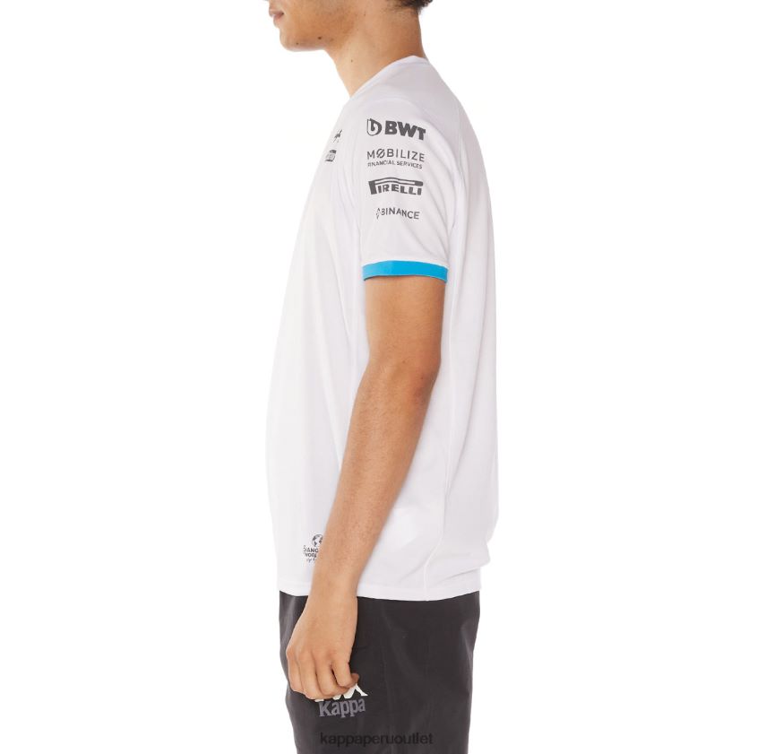 Kappa hombres camiseta abolim alpina f1 blanco azul 2XPNV6208