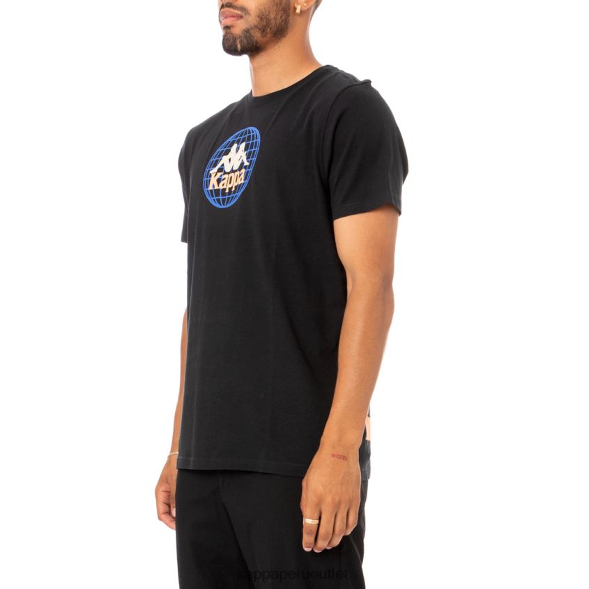 Kappa hombres camiseta ajoban autentica negro 2XPNV6182