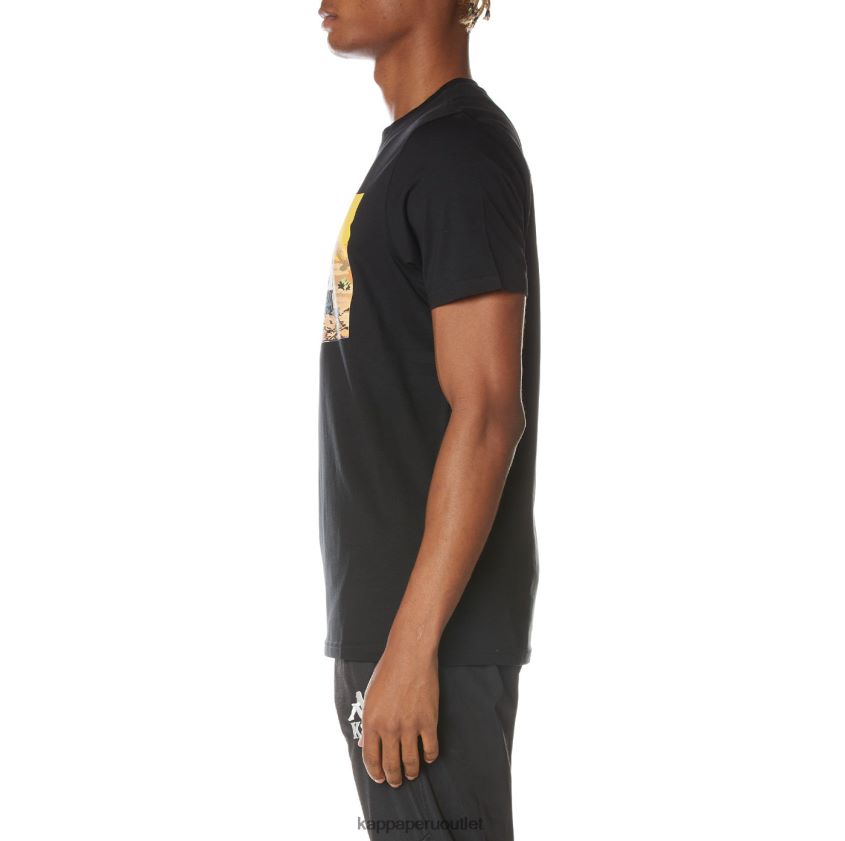 Kappa hombres camiseta autentica del cairo negro azabache 2XPNV6164