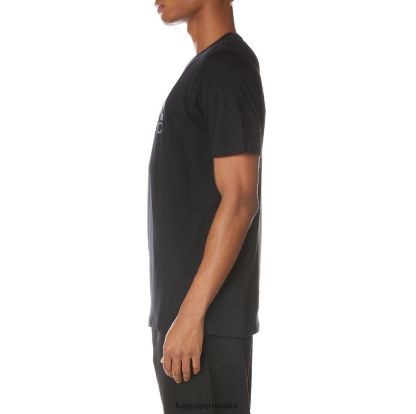 Kappa hombres camiseta autentica del rio azabache negro 2XPNV6133