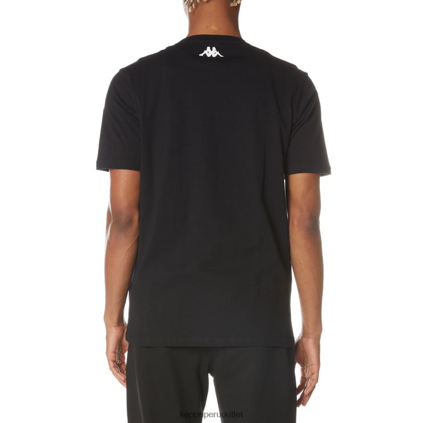 Kappa hombres camiseta autentica del rio azabache negro 2XPNV6133