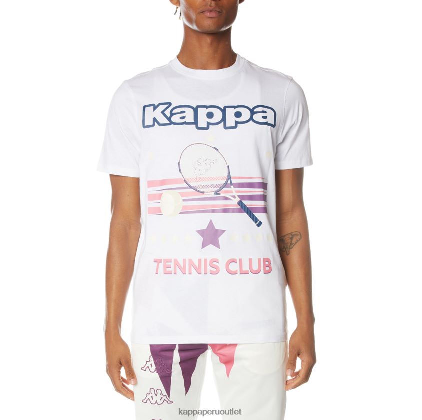 Kappa hombres camiseta con logo blanco 2XPNV6169