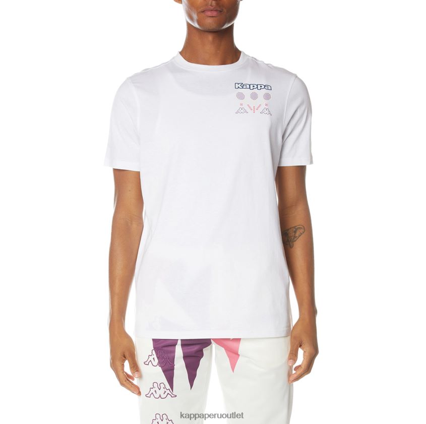 Kappa hombres camiseta con logo de mari blanco 2XPNV6170