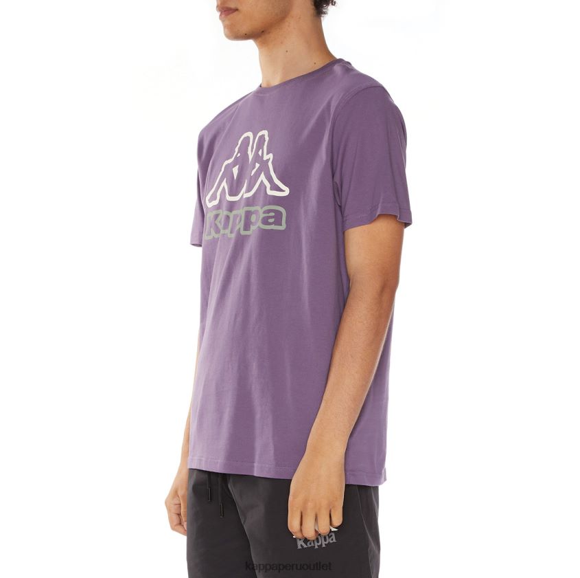 Kappa hombres camiseta con logo de ostesso Violeta 2XPNV6122