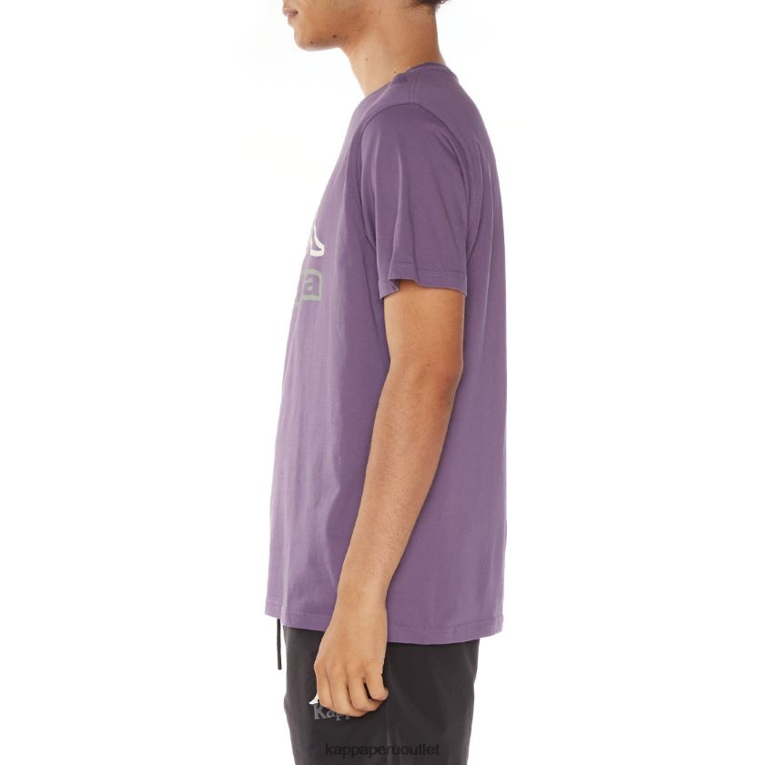 Kappa hombres camiseta con logo de ostesso Violeta 2XPNV6122