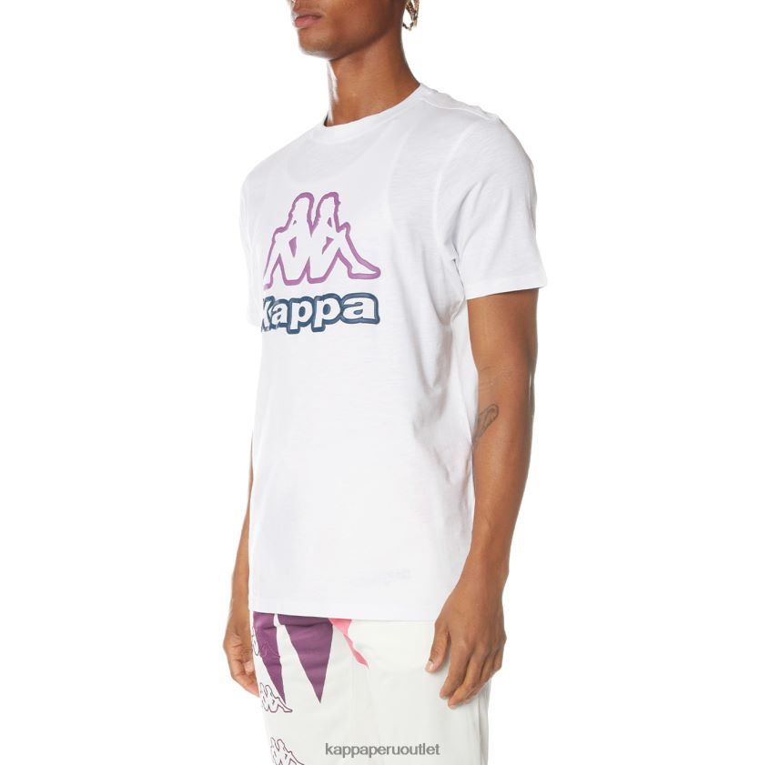 Kappa hombres camiseta con logo de ostesso blanco 2XPNV6204