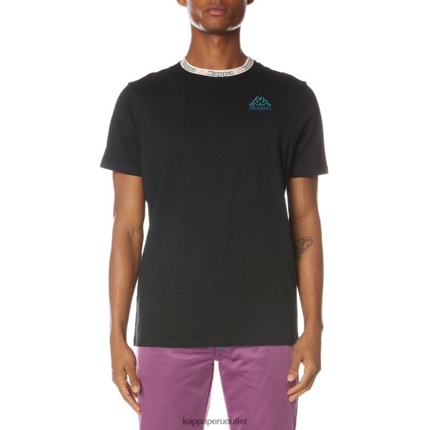 Kappa hombres camiseta con logo negro azabache 2XPNV6168