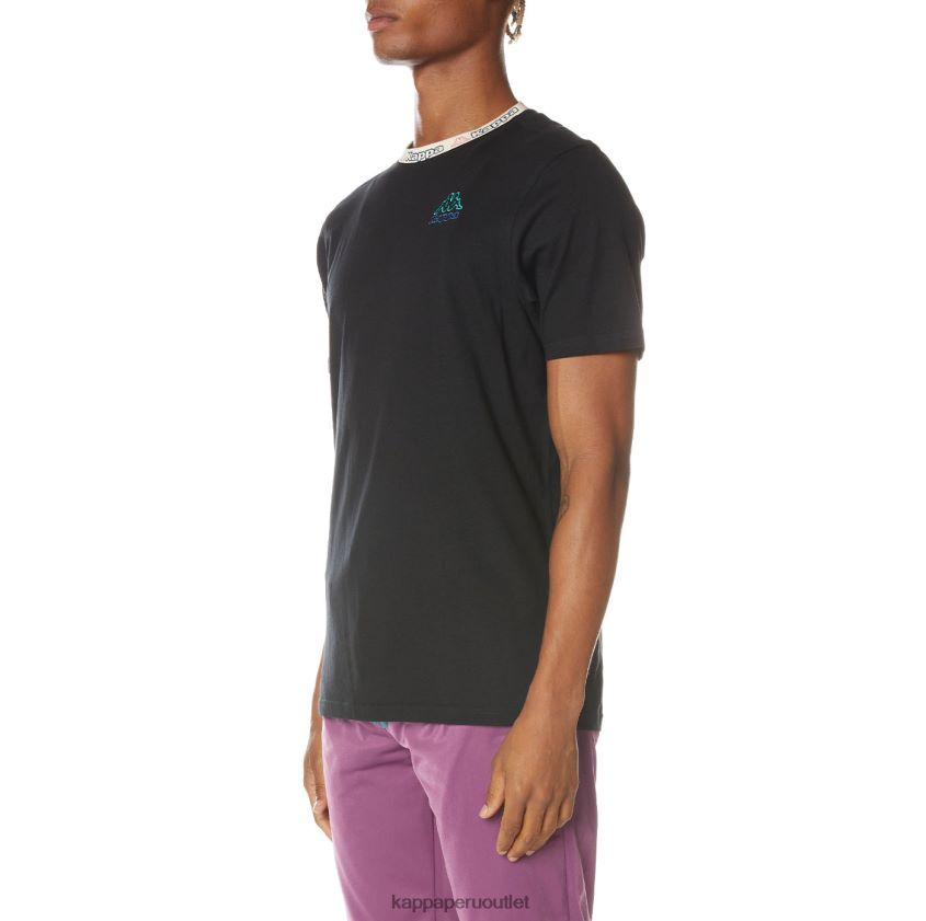 Kappa hombres camiseta con logo negro azabache 2XPNV6168