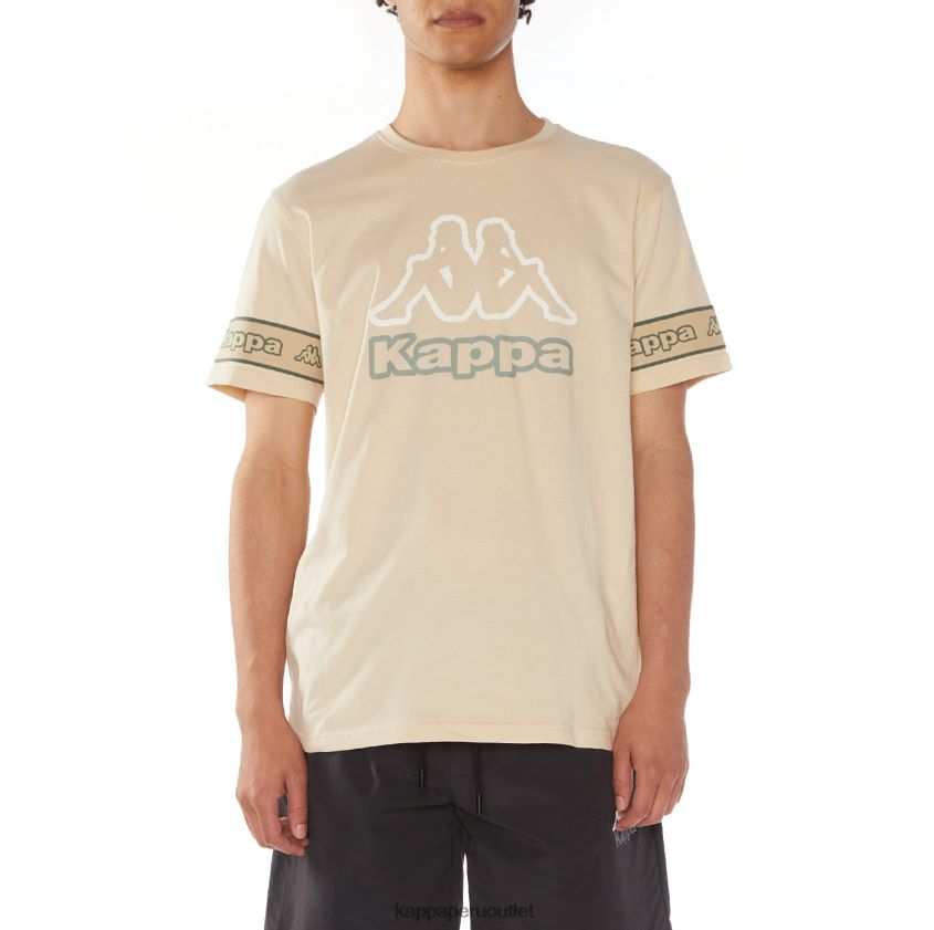 Kappa hombres camiseta con logo propio beige 2XPNV6113