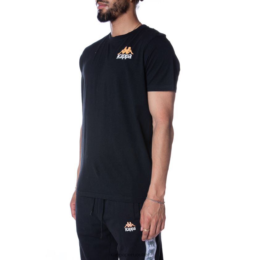Kappa hombres camiseta de auténticos capaces negro azabache 2XPNV6165