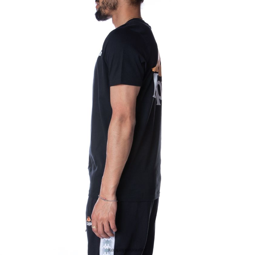 Kappa hombres camiseta de auténticos capaces negro azabache 2XPNV6165