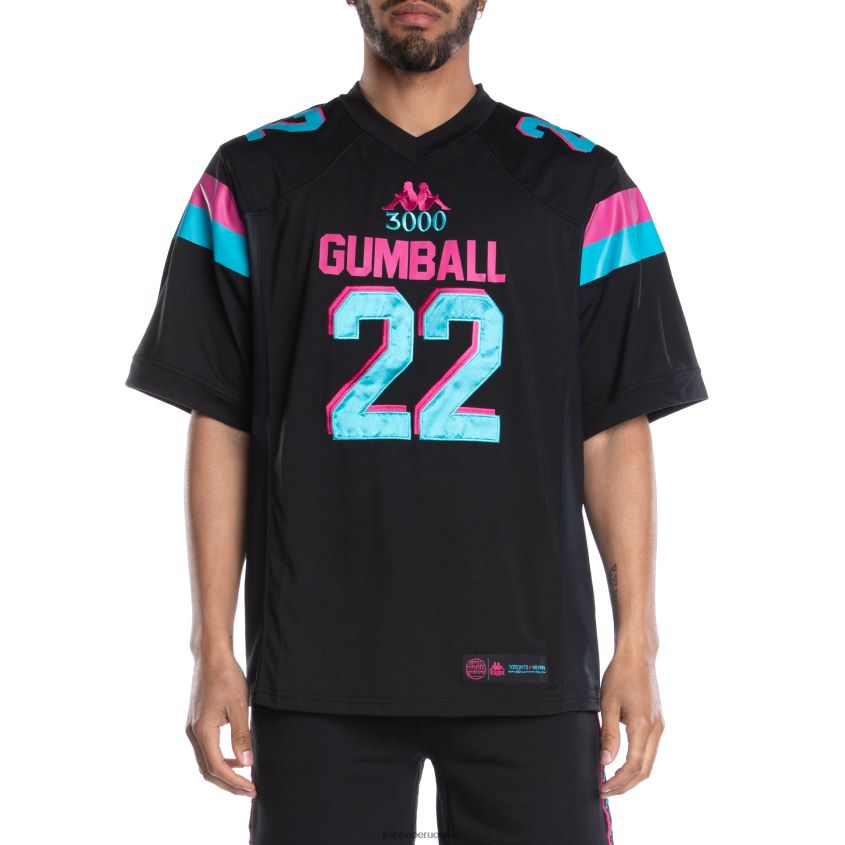 Kappa hombres camiseta de futbol 222 banda gumball glend negro 2XPNV6194
