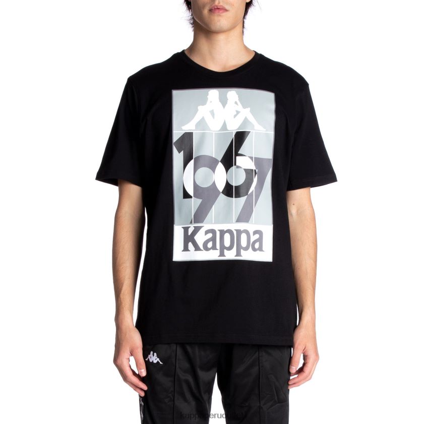 Kappa hombres camiseta de quinn azabache negro 2XPNV6139
