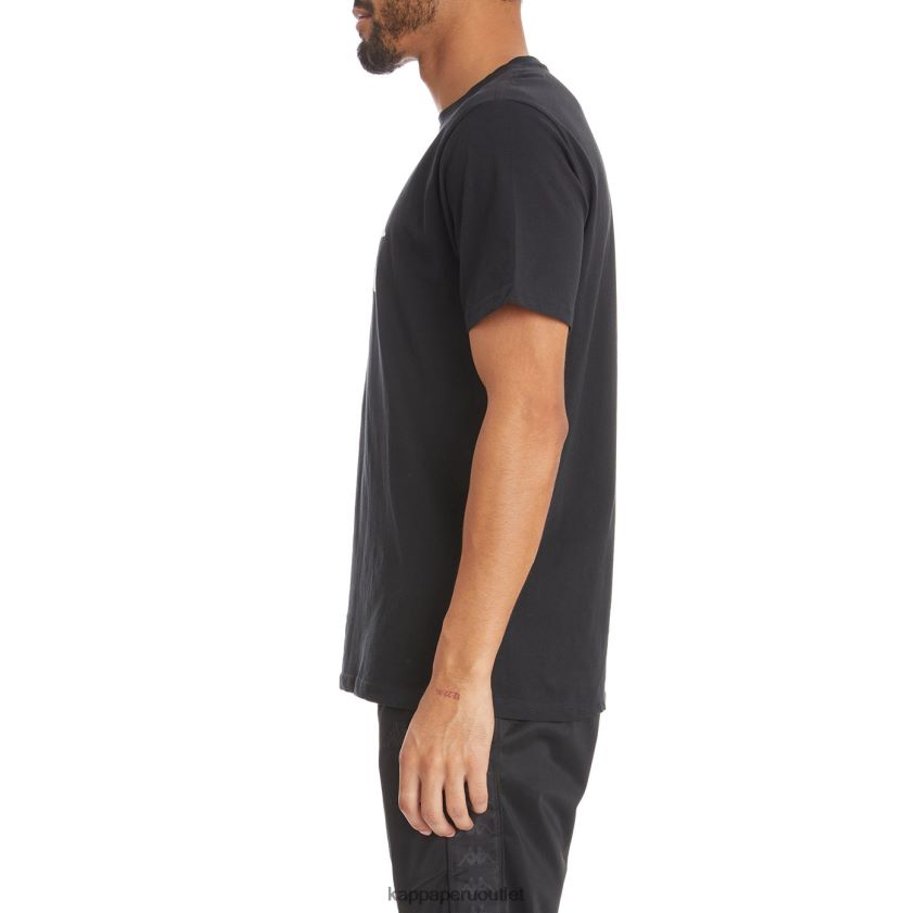 Kappa hombres camiseta estessi autentica blanco negro 2XPNV6189
