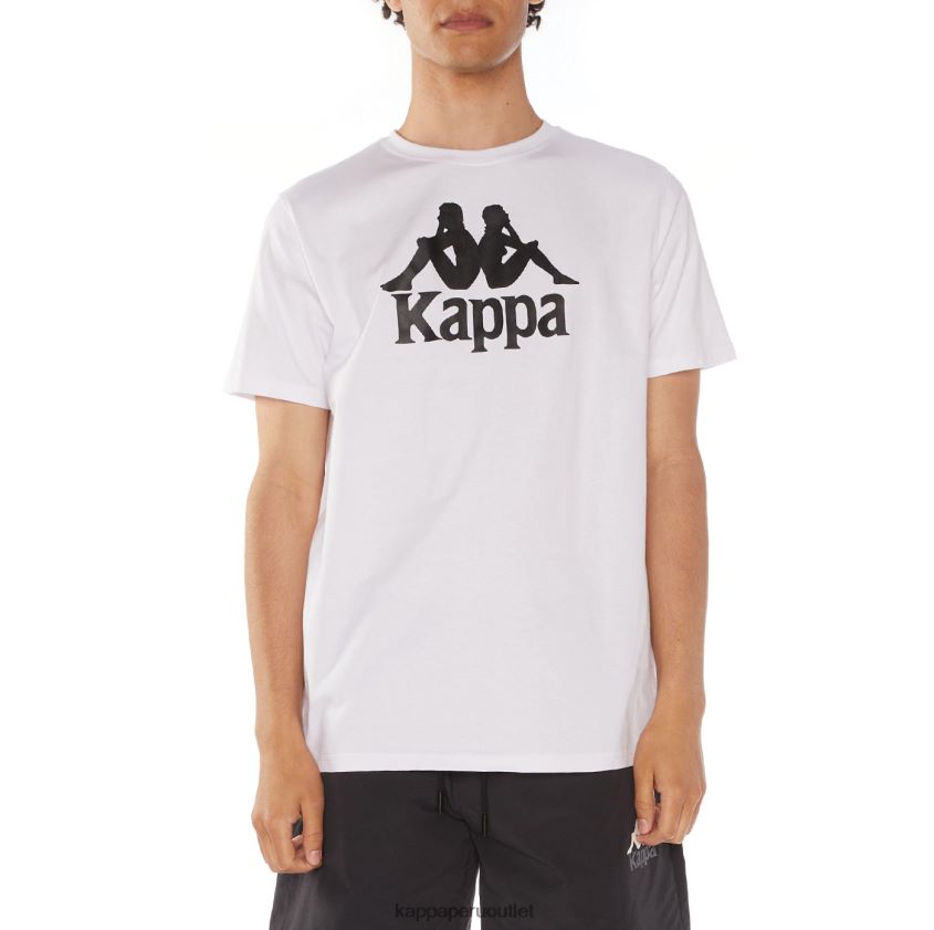 Kappa hombres camiseta estessi autentica blanco negro 2XPNV6191