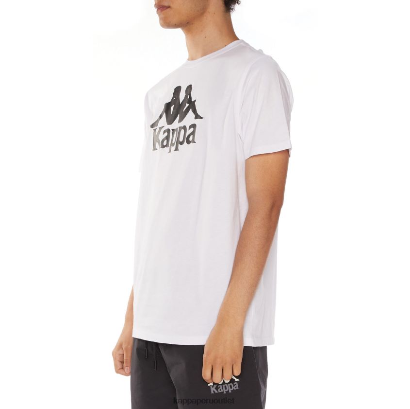 Kappa hombres camiseta estessi autentica blanco negro 2XPNV6191