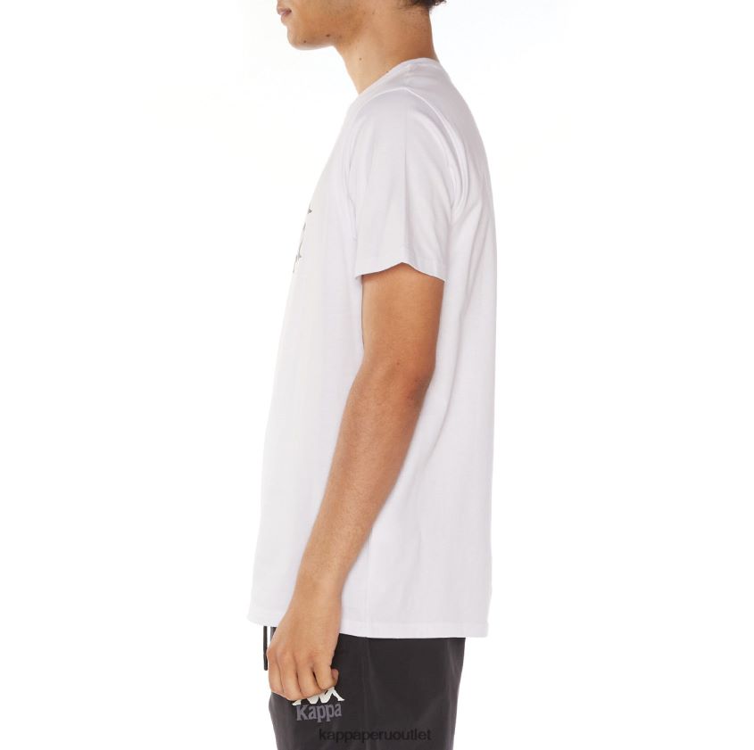 Kappa hombres camiseta estessi autentica blanco negro 2XPNV6191