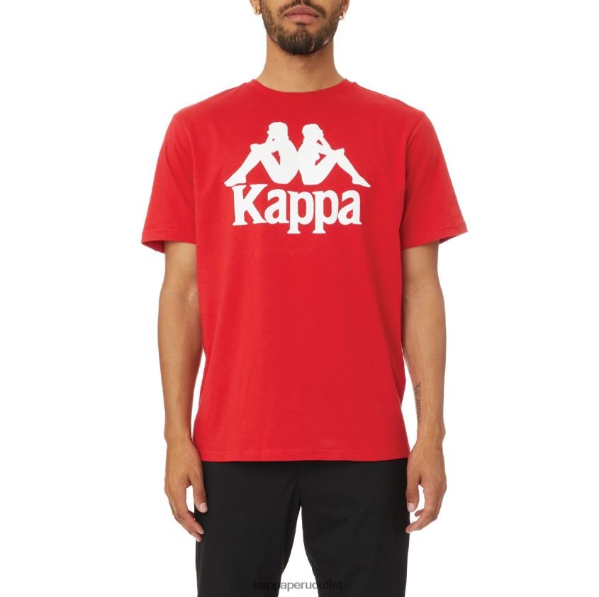 Kappa hombres camiseta estessi autentica rojo blanco 2XPNV6187