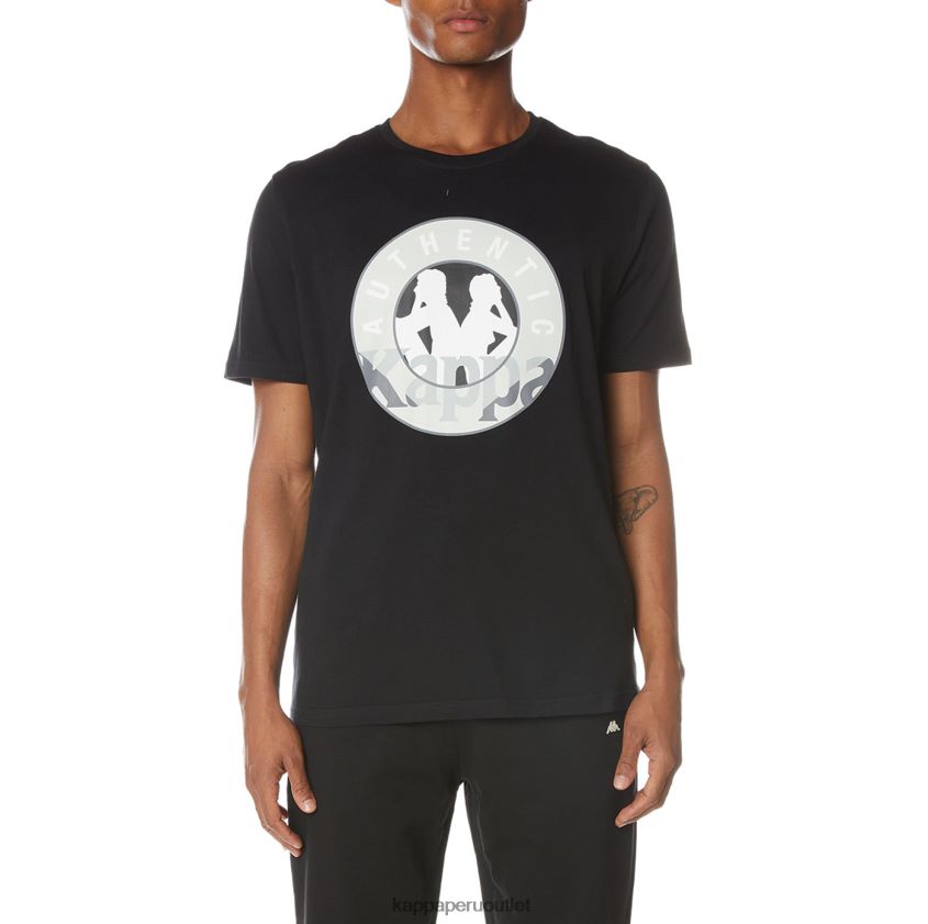 Kappa hombres camiseta isla azabache negro 2XPNV6137