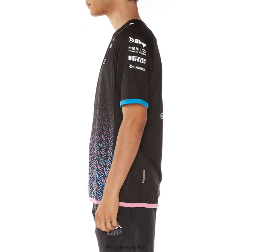 Kappa hombres camiseta kombat alonso alpine f1 negro 2XPNV6207