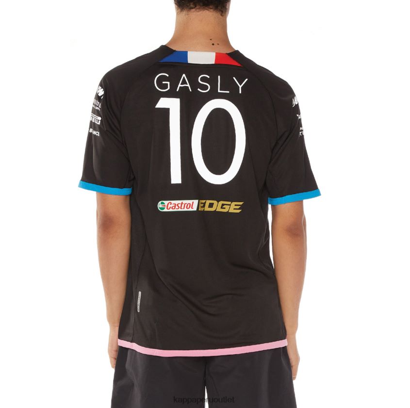 Kappa hombres camiseta kombat alonso alpine f1 negro 2XPNV6207