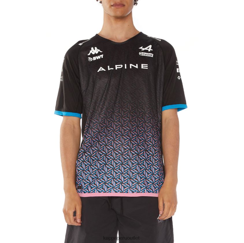 Kappa hombres camiseta kombat ocon alpina f1 negro 2XPNV6209