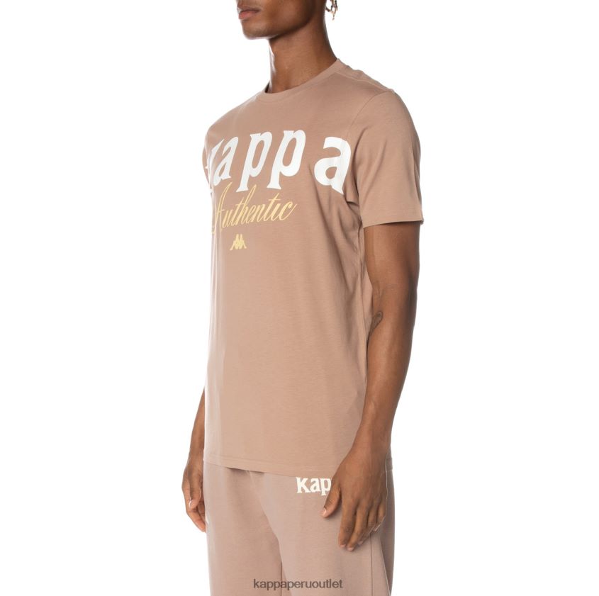 Kappa hombres camiseta mejillas auténticas beige 2XPNV6161