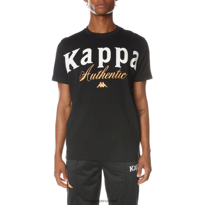 Kappa hombres camiseta mejillas auténticas negro azabache 2XPNV6159