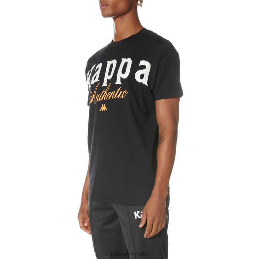 Kappa hombres camiseta mejillas auténticas negro azabache 2XPNV6159