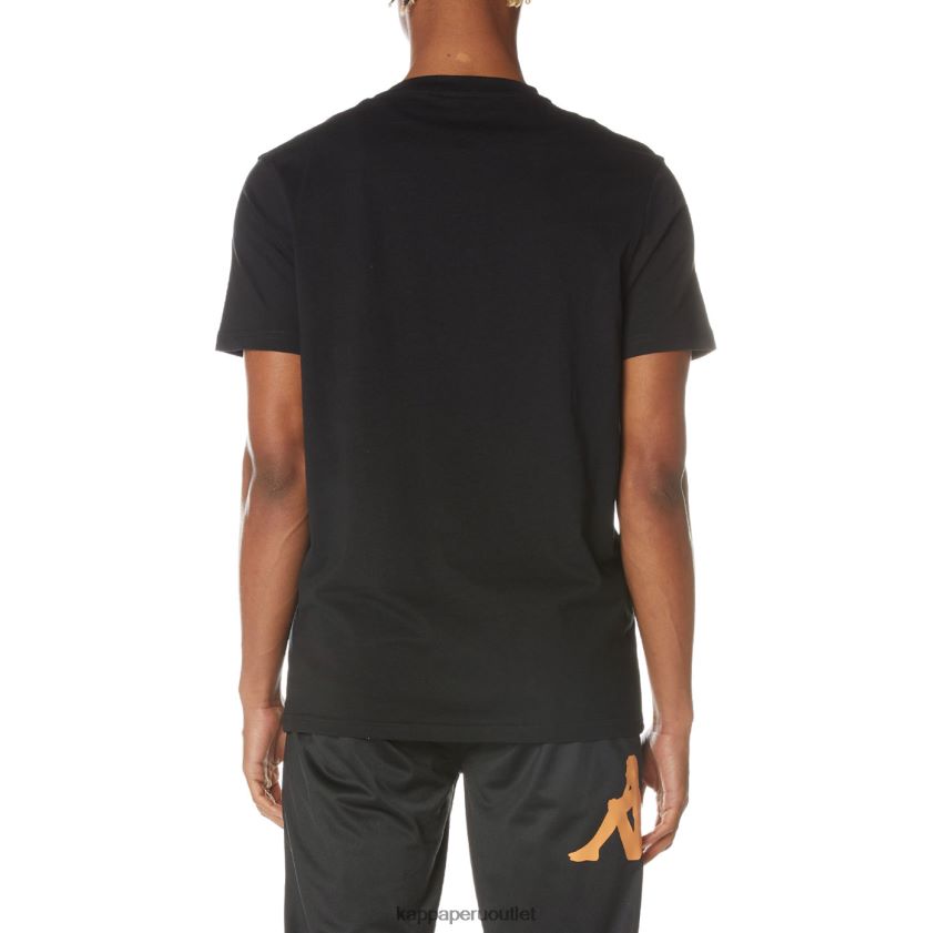 Kappa hombres camiseta mejillas auténticas negro azabache 2XPNV6159