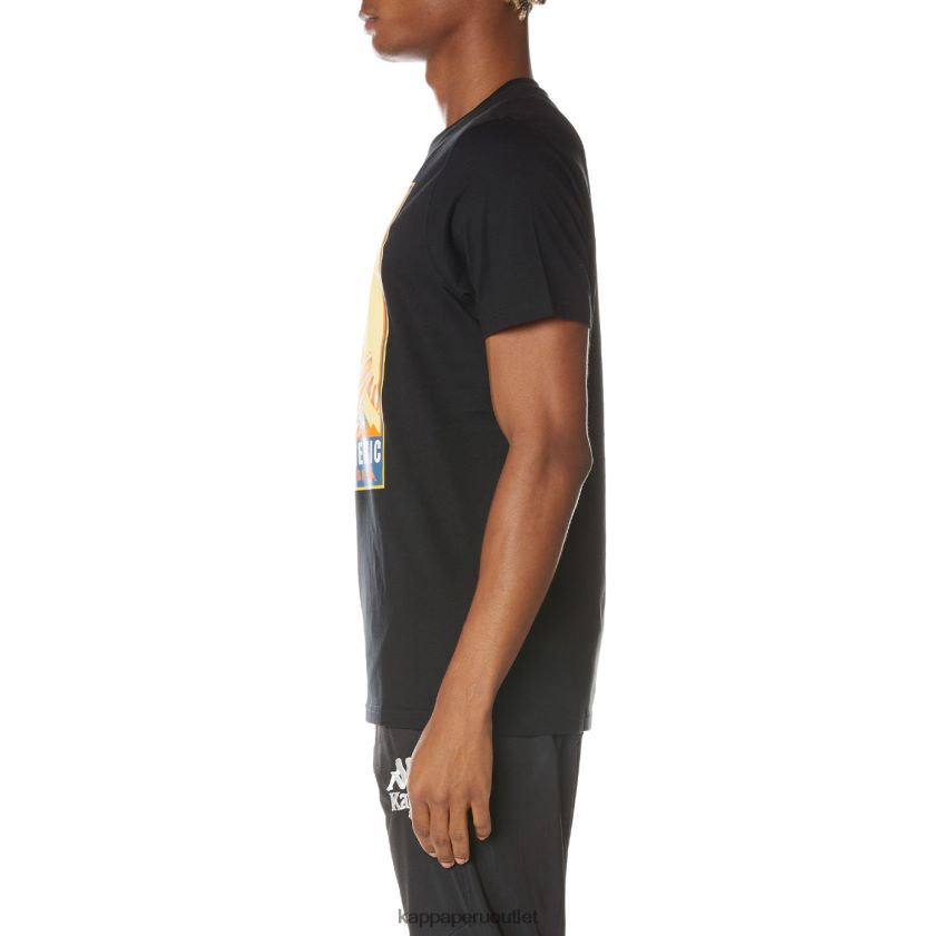 Kappa hombres camiseta osiris autentica negro azabache 2XPNV6163